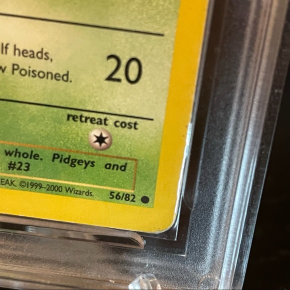 Pokémon Graded Ekans 56/82 Team Rocket GMA Vintage Pokémon Card - Picture 6 of 8